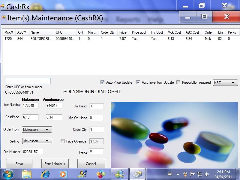 CashRx Point of Sale System for Pharmacies